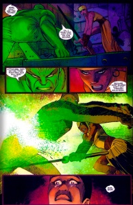 Shuri slays Radioactive man from Black Panther (2005) #6, art by John Romita Jr. Story by Reginald Hudlin